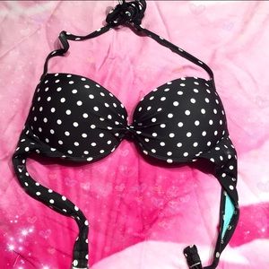 Black polka dot PUSH UP bikini top 😍💞🖤🌸